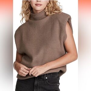 Himosyber size small taupe sweater vest